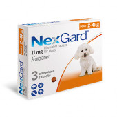 NexGard - овкусени таблетки за защита от бълхи и кърлежи, за кучета с тегло от 2 до 4 килограма